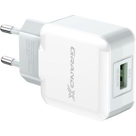 Зарядний пристрій Grand-X 5V 2.1A White (CH-03W)