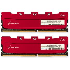 Модуль памяти для компьютера DDR4 16GB (2x8GB) 3200 MHz Kudos Red eXceleram (EKRED4163217AD)
