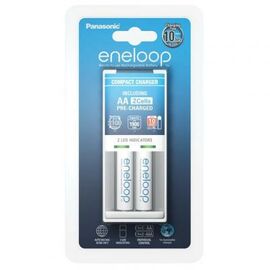 Зарядное устройство для аккумуляторов Panasonic BQ-CC50 Compact Charger+ Eneloop AA 1900 mAh NI-MH * 2 (K-KJ50MCC20E)