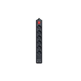 Сетевой фильтр питания REAL-EL REAL-EL RS-6 PROTECT USB, 1.8m, balck (EL122300016)