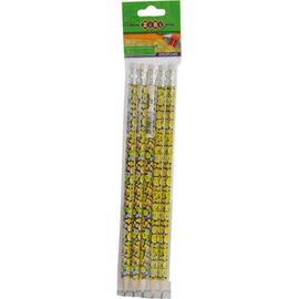 Карандаш графитный ZiBi HB, with eraser, EMOTIONS, SET 5шт, blіster (ZB.2308-5)