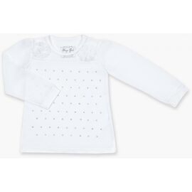 Кофта Breeze с шифоновыми рукавами и стразами (8840-92G-white)