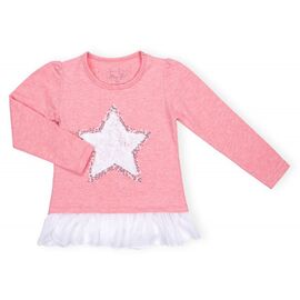 Кофта Breeze со звездой и оборкой (10536-110G-pink)