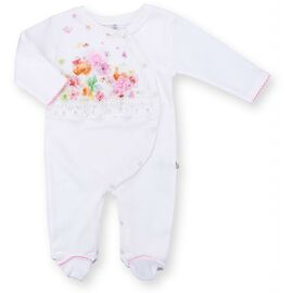 Человечек Bibaby с нежными цветочками (60195-68G-pink)