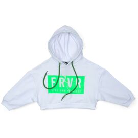 Кофта A-Yugi с капюшоном укороченная (4134-164G-white)