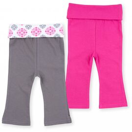 Штаны детские Luvable Friends 2 шт розовые и серые, для девочек (90095.GR.6-9)