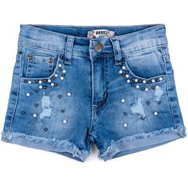 Шорты Breeze джинсовые с бусинами (20139-116G-blue)