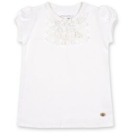 Футболка детская Breeze с кружевными рюшами (6640-86G-cream)