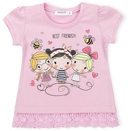 Футболка детская Breeze "BEST FRENDS" (11043-92G-pink)