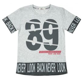 Футболка детская Breeze "NEVER LOOK BACK" (14311-152B-gray)