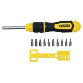 Отвертка Stanley Multibit реверсивная с 10-ю сменными битами (0-68-010)