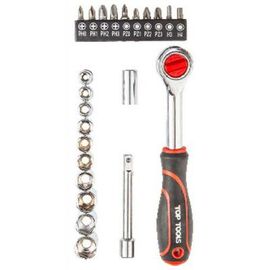Набор инструментов Top Tools торцевых гаечных ключей 1/4 ", 23ед. (38D505)