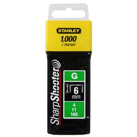 Скобы для строительного степлера Stanley тип G 6мм (Степлер 6-TR250) 1000шт (1-TRA704T)