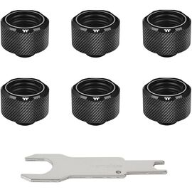 Фитинг для СВО ThermalTake Pacific C-PRO G1/4 PETG Tube 16mm OD Compression - Black (6- (CL-W214-CU00BL-B)
