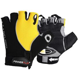 Велоперчатки PowerPlay 5019 Black/Yellow L (5019B_L_Yellow)