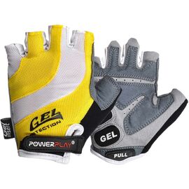 Велоперчатки PowerPlay 5034 White/Yellow M (5034B_M_Yellow)