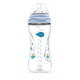 Пляшечка для годування Nuvita Mimic 330 мл 4м+ антиколиковая, голубая (NV6050Blue)