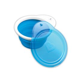 Тарелка детская Munchkin дорожная Go Bowl Голубая (012377.01)