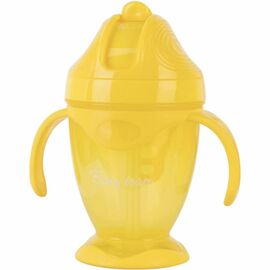 Поильник-непроливайка Baby Team с силиконовой трубочкой и ручками, 220 мл 9+ (5011_желтый)