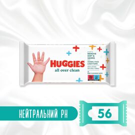 Детские влажные салфетки Huggies OverClean 56 шт (5029053567822)