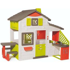 Игровой домик Smoby с летней кухней дверным звонком и столиком (810202)