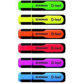 Маркер Donau highlighter pen "D-Text", chisel tip, SET 6 colors (7358906PL-99)