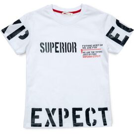 Футболка детская Breeze "SUPERIOR" (13393-140B-white)