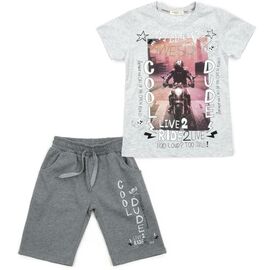 Футболка дитяча Breeze з шортами (15397-140B-gray)