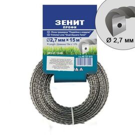 Жилка косильна Зеніт "ПРОФІ" "Подвійна з кордом" 2,7 мм x 15 м (40727015)