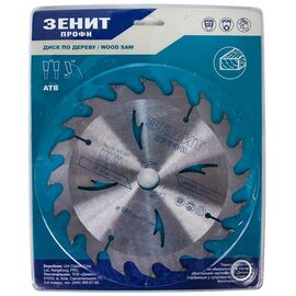 Диск пильный Зеніт "ПРОФІ" пильный по дереву 185x20/16, ATB 20 (19185320)