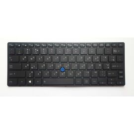 Клавиатура ноутбука Toshiba Tecra X40-D Series черная с черной рамкой с ТП с подсветкой (A46165)