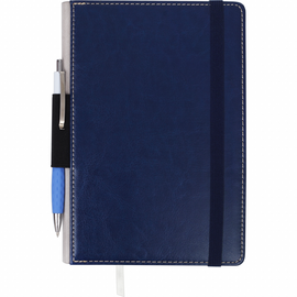 Блокнот Buromax деловой Code L2U A5 в клетку 96 листов обложка из искусствен (BM.295106-03)