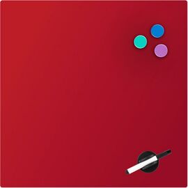 Офисная доска Axent стеклянная магнитно-маркерная 45х45 см, красная (9614-06-А)