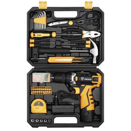 Шуруповерт Deko DKCD12FU-LI + набор 104 инструментов в кейсе (12182)