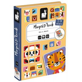 Развивающая игрушка Janod Магнитная книга Микс животных (J02587)