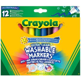 Фломастеры Crayola Набор Ultra-Clean Washable широкая линия 12 шт (256349.012)