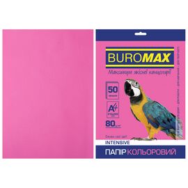 Бумага Buromax А4, 80g, INTENSIVE crimson, 50sh (BM.2721350-29)