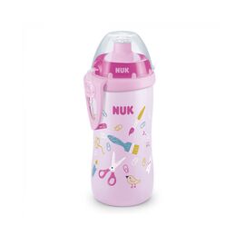 Поильник-непроливайка Nuk Junior Cup с насадкой тяни-толкай 300 мл розовый (3954068)
