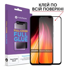 Стекло защитное MakeFuture Xiaomi Redmi Note 8 2021 Full Cover Full Glue (MGF-XRN821)