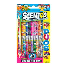 Карандаши цветные Scentos Двойное веселье 12 шт (49115)