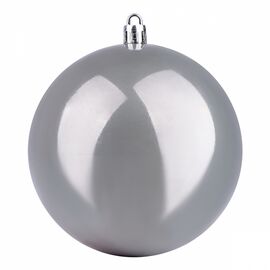 Ялинкова іграшка YES! Fun куля 10 см, сіра, перламутрова (973501)