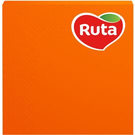 Серветки столові Ruta Колор 3 шари 33х33 см Помаранчеві 20 шт. (4820023742642)