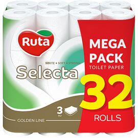 Туалетная бумага Ruta Selecta 3 слоя 32 рулона (4820202892687)