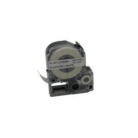 Лента для принтера этикеток UKRMARK RL-E-C5WBN-BK/WT, аналог LC5WBN. 18 мм х 8 м (CELC5WBN)