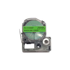 Лента для принтера этикеток UKRMARK RL-E-K4GBP-BK/GR, аналог LK4GBP. 12 мм х 9 м (CELK4GBP)
