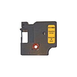 Лента для принтера этикеток UKRMARK RL-D-45023P-BK/GO, аналог DYMO S0720630, 12мм х 7м. (CD45023P)