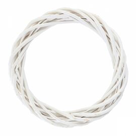 Різдвяний вінок YES! Fun ротанговий білий, 15 см (974262)