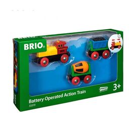 Железная дорога Brio Товарный поезд на батарейках, 3 элемента (33319)
