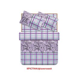 Постельное белье Home Line Кристина фиолетовая бязь евро (95685)