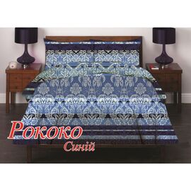 Постільна білизна Home Line Рококо синій бязь євро (134695)